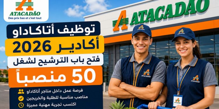 ابتداءً من : النيفو باك، باك، باك+1 أو باك+2  شركة Atacadão كتعلن على توظيف مستخدمين ومستخدمات