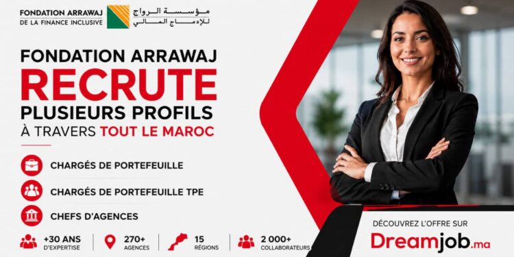 Fondation Arrawaj recrute Plusieurs Profils (Tout le Maroc)