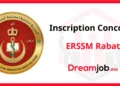 Inscription Concours ERSSM 2026/2027 Santé Militaire
