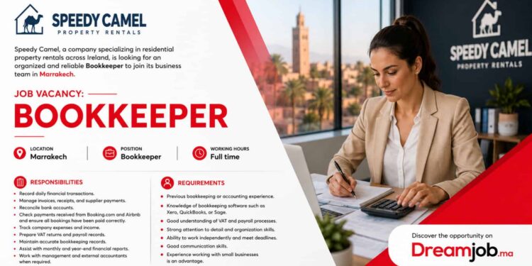 Speedy Camel is hiring a Junior Bookkeeper in Marrakesh