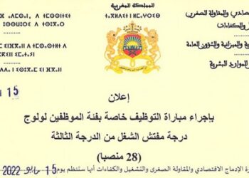 وزارة الإدماج الاقتصادي والمقاولة الصغرى والتشغيل والكفاءات : مباريات لتوظيف 40 مناصب. آخر أجل 25 شتنبر 2026